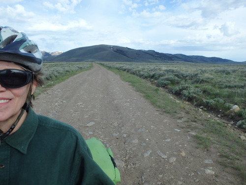 GDMBR: Our back trail and a warm happy stoker.